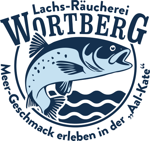 Logo der Lachs-Räucherei Wortberg und des Hotels in der Aal-Kate – Meer-Geschmack erleben in Wuppertal mit Fischspezialitäten und gemütlicher Unterkunft